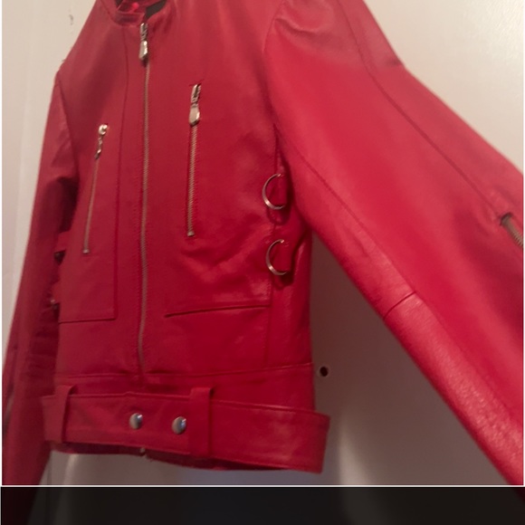 Mendocino red leather jacket - Picture 3 of 11
